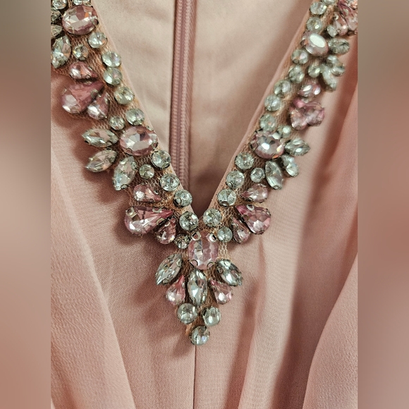 Eliza J Women's Dress Flutter Sleeve V-neck Twist Waist Gown - Picture 5 of 8